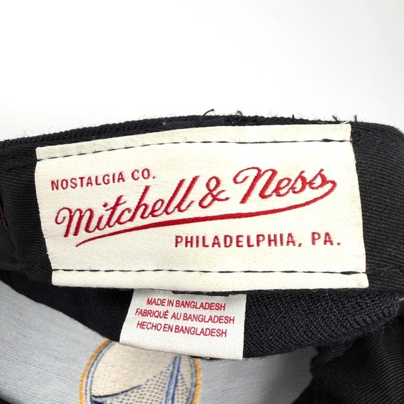 Mitchell & Ness Golden State Warriors Fitted Hat Black Wool NBA Cap 7 1/4 - Picture 6 of 9